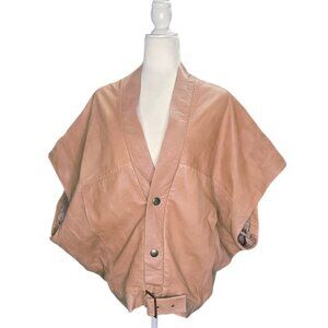 RARE Vilsbol de Arce brown camel leather vest jacket